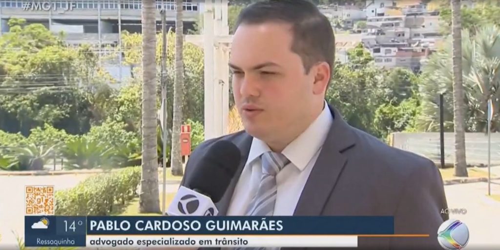 Dr. Pablo Cardoso Guimarães, fundador do Portal Multas, em entrevista como advogado especialista em trânsito
